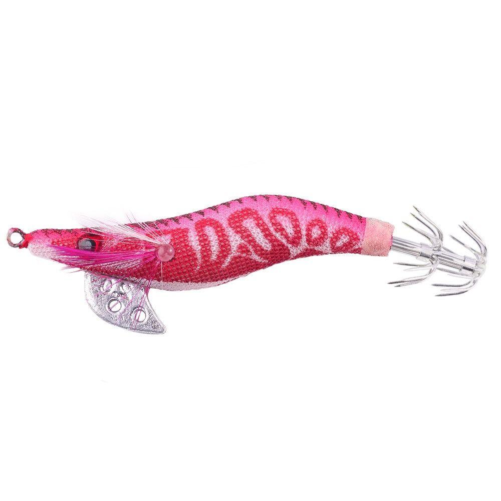 4/5Pcs Durable Artificial Fishing Lures 3D Eyes Artificial Squid Jig Hook  Sea Fishing