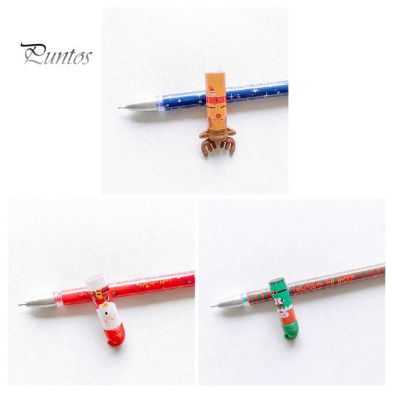 Reindeer Pen Erasable Set Christmas Theme Santa Elf Design Stationery Supplies Smooth Writing Pens for Students Teachers Cute Holiday