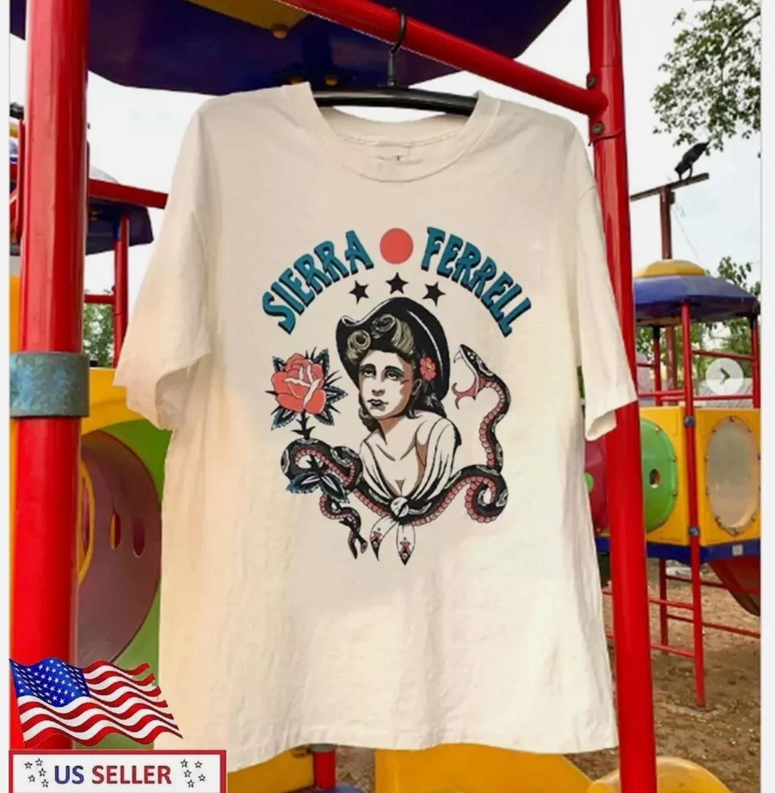 Sierra Ferrell Shoot For The Moon Tour 2024 Size S-5XL 100% Cotton T-shirt Mens Tees Top S