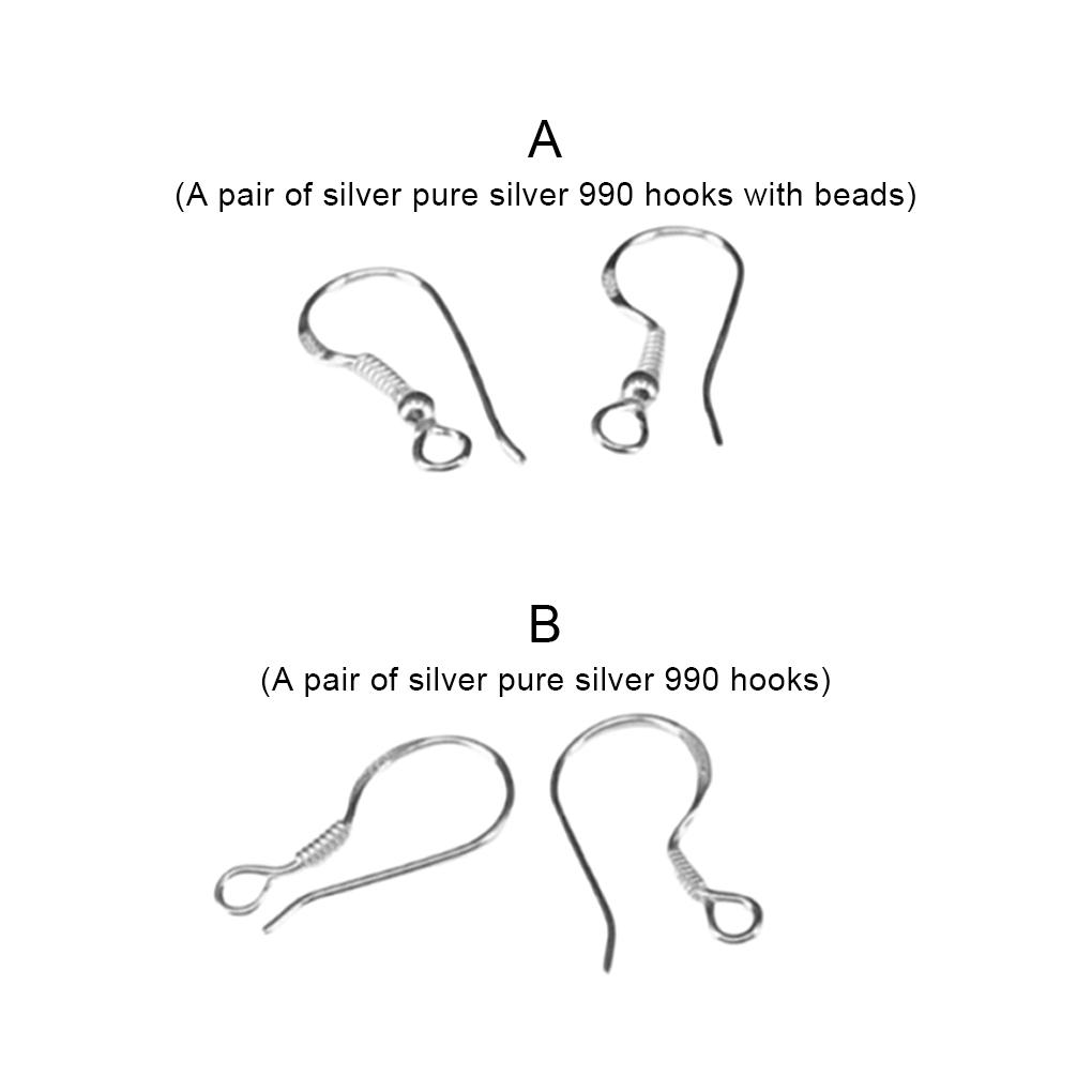 1 Paar Damen Silber Ohrhaken Mode Ohrschmuck Herstellung Zubehör Haken Zubehör Zuhause Professionell