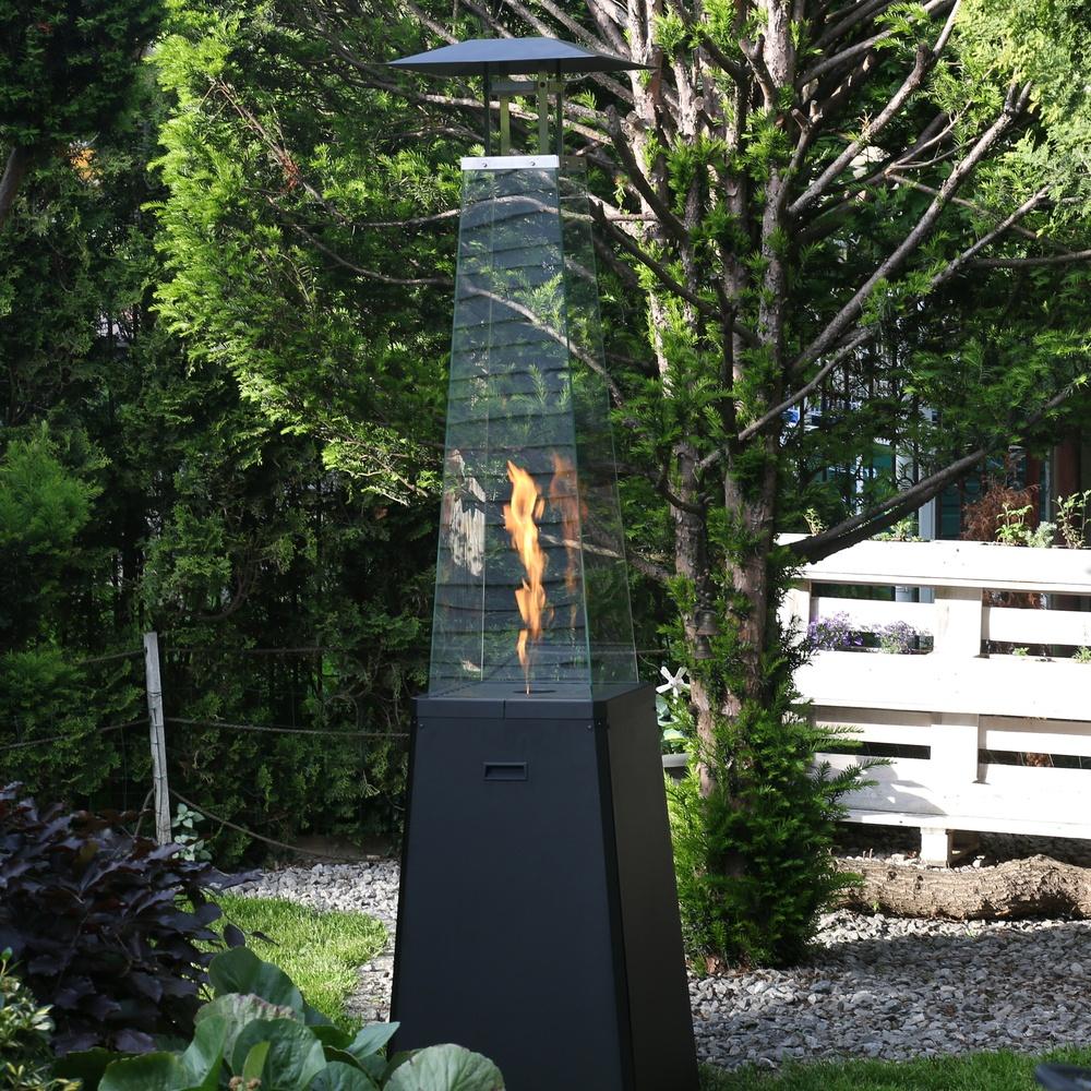 Outdoor Gas Heater Umbrella BS Steel 12 kW Set