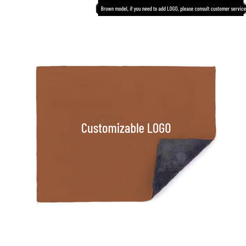 

Двосторонній замшевий рушник для миття автомобіля - товстий, абсорбуючий кораловий фліс і безшовна оленяча шкіра для чищення скла 30x30cm 500g коричневий