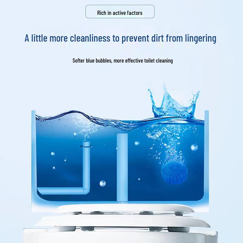 Fresh Scent Toilet Bowl Cleaner: Stain & Urine Scale Remover, Deodorizer, Concentrated Blue Bubbles