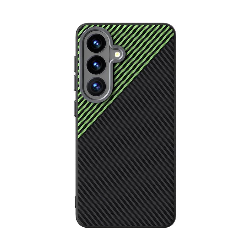

For Samsung Galaxy S26 Pro Ultra Plus Case Magnetic Wireless Charging Carbon Fiber Green Texture Mobile Phone Case Galaxy S26 Ultra
