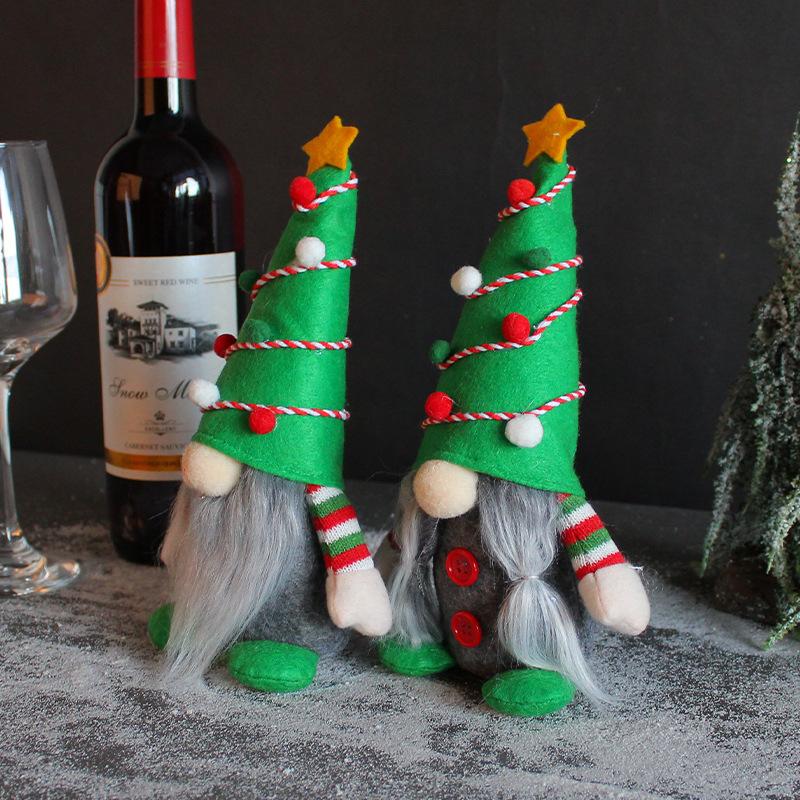 Zhongran Christmas Tree Faceless Doll Doll Arrangement Props Holiday Standing Tree Dwarf Old Man Ornament