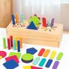 Geometric Solids Montessori Educational Game 3D Shapes Color Shape Sorting Toy  Preschool Element