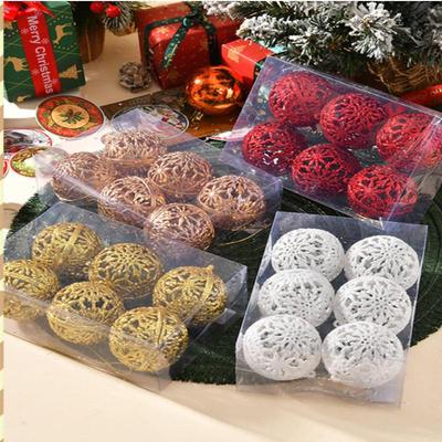 6pcs/set 6CM Hanging Pendants Home Party Decor Christmas Balls Decorations Christmas Tree Ornaments