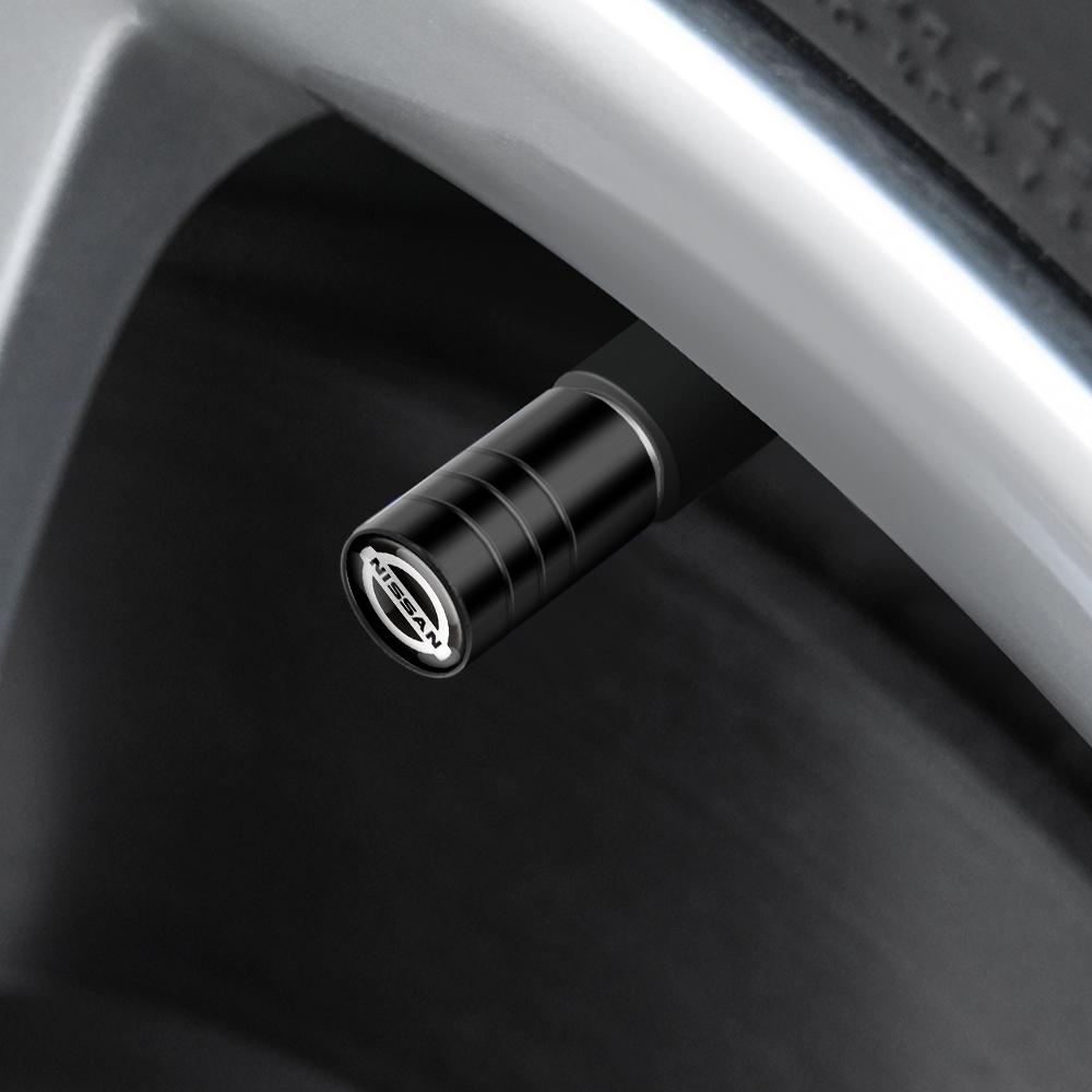4Pcs Metal Car Wheel Tire Valve Air Stem Cap For Nissan Nismo X-Trail Almera Qashqai Teana Note GTR Maxima Tiida Car Accessories