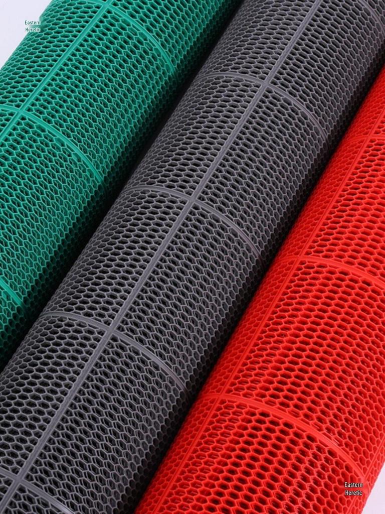 PVC Non-Slip Bathroom & Kitchen Mat - Waterproof, Oilproof, Hollow Design