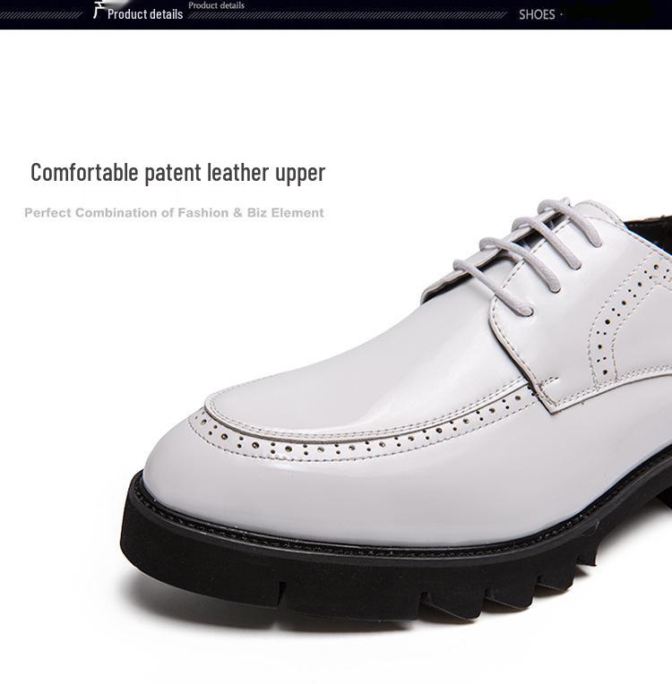 Men's Korean/British Style Leather Shoes: Height-Boosting, Thick Sole for Wedding & Business Casual