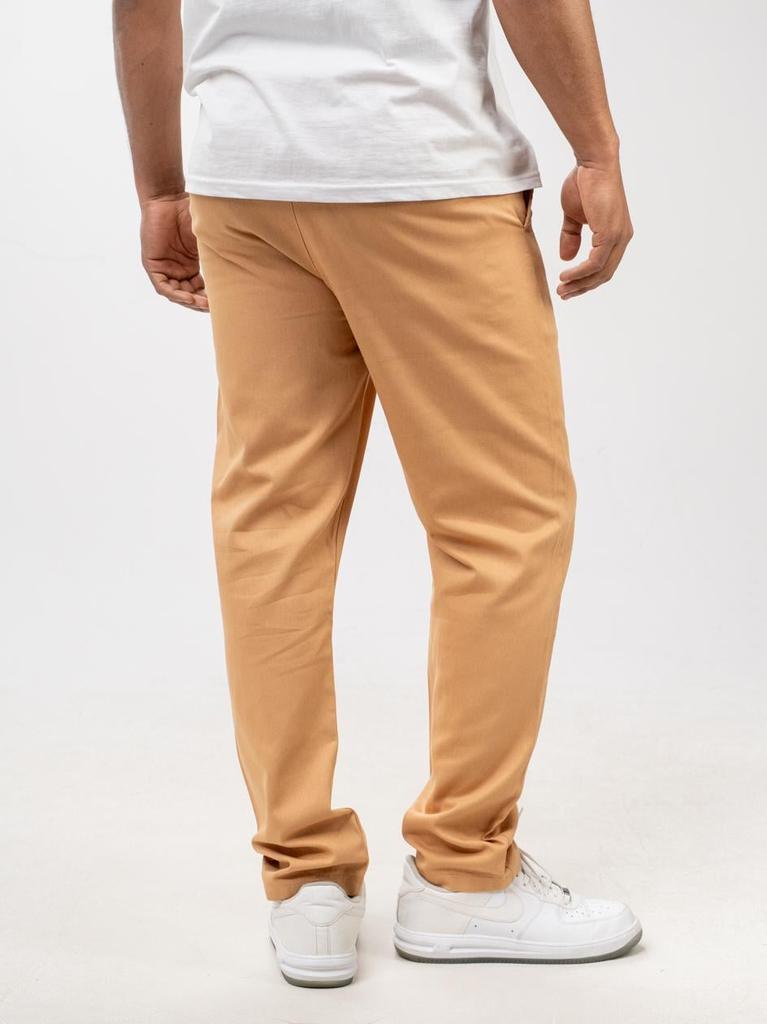 Men's Light Brown Chino Trousers Jigga Wear Chino M