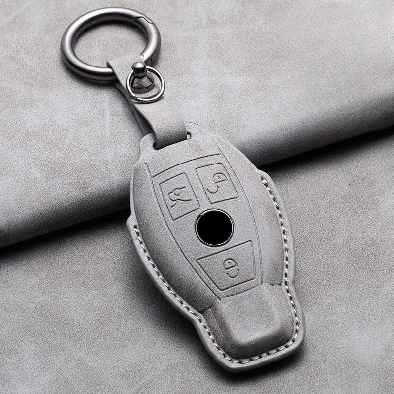 Leather Car Remote Key Case Cover Shell for Mercedes Benz A B C E Class CLS CLA GLS GLA GLK GLC AMG W176 W204 W205 W212 W463