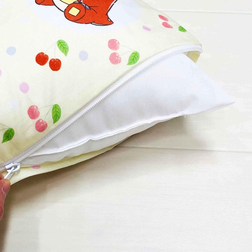 MORIPiLO Pokemon Pikachu and Wacka Cotton Includes Plush Character Morishita Pillows Children's Pillow, Low-Profile, Mouse, Yellow, Approx. 28x39cm,