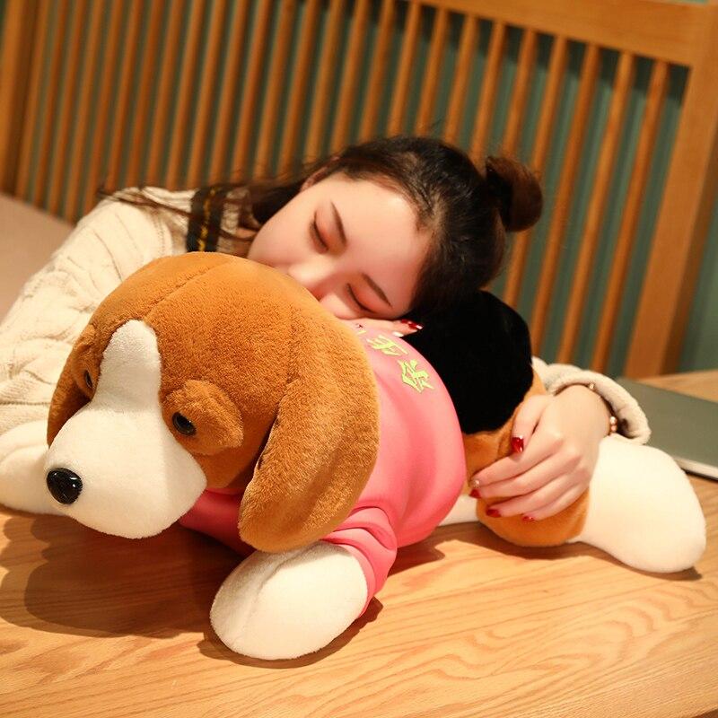 1pc 40 /60 /80cm Cute Beagles Plush Toys Soft Stuffed Animal Dog Dolls Cushion Sleeping Plushie Companion For Children Baby