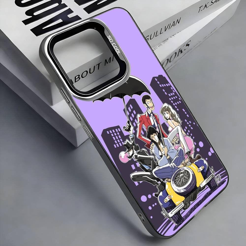 Anime L-Lupin The T-Third Phone Case For iPhone 17,16,15,14,13,12,11 Plus,Pro Max,Colored Silver Phone Case