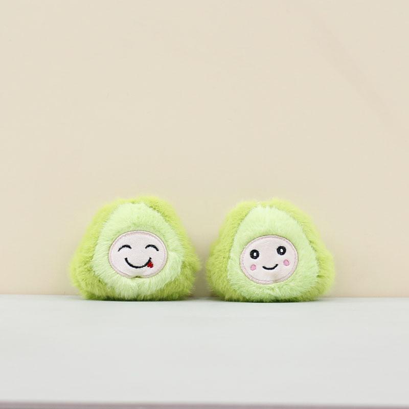 Adorable Smiling Avocado Plush Doll Keychain Cute Backpack Charm Soft Toy