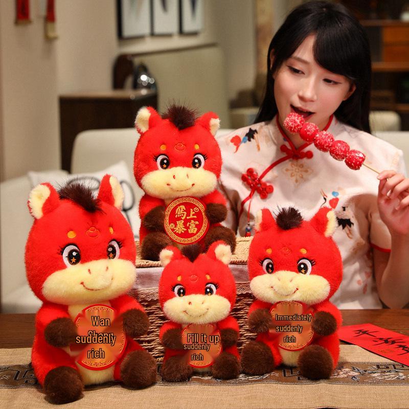 2026 Year of the Horse Plush Mascot Toy - Lucky Charm for Company Events