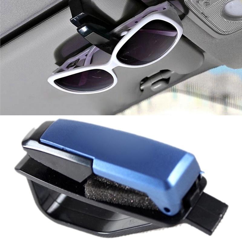 Fit Sun Visor Portable Car Sunglasses Eye Glasses Ticket Card Pen Holder Clip Cases Random Color