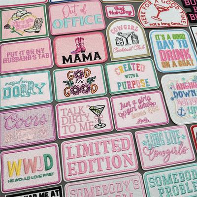 Parche Bordado Vaqueros del Oeste Parches Termoadhesivos Para Ropa Chaqueta Pegatinas Parches de Letras En la Ropa Manualidades Costura Parche Decorativo