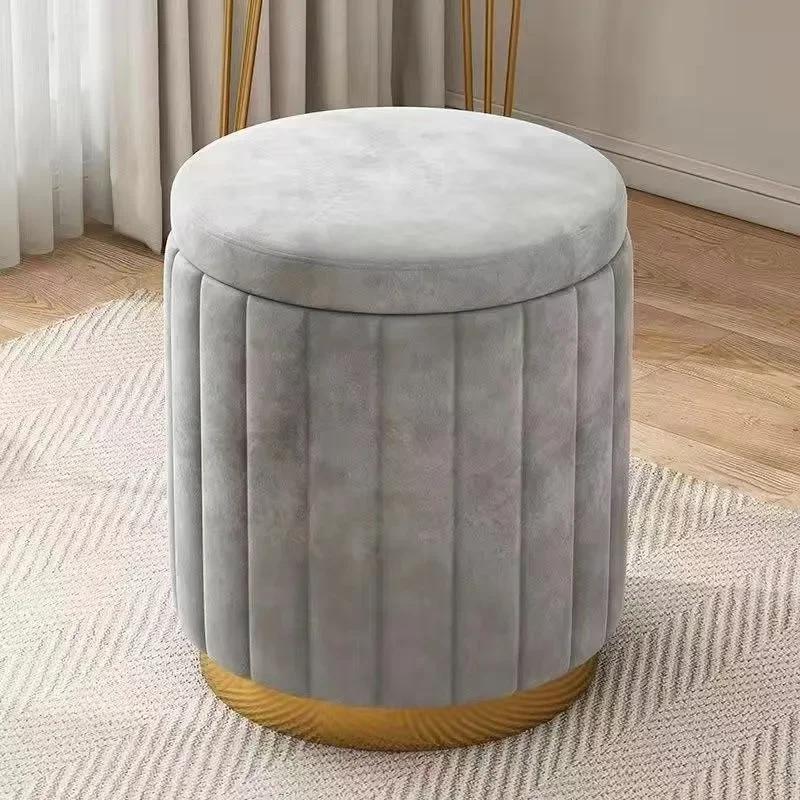 Makeup Stools Light Luxury Round Stools Chairs Bedrooms Sofas Side Stools Dressing Stool Vanity Ottomans Storage Bench