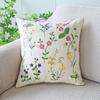 45X45Cm Green Fresh Tulip Throw Pillow Cover Flower Embroideredstamping Waist Cushion Cover Decor Home Decorative Pillowcase