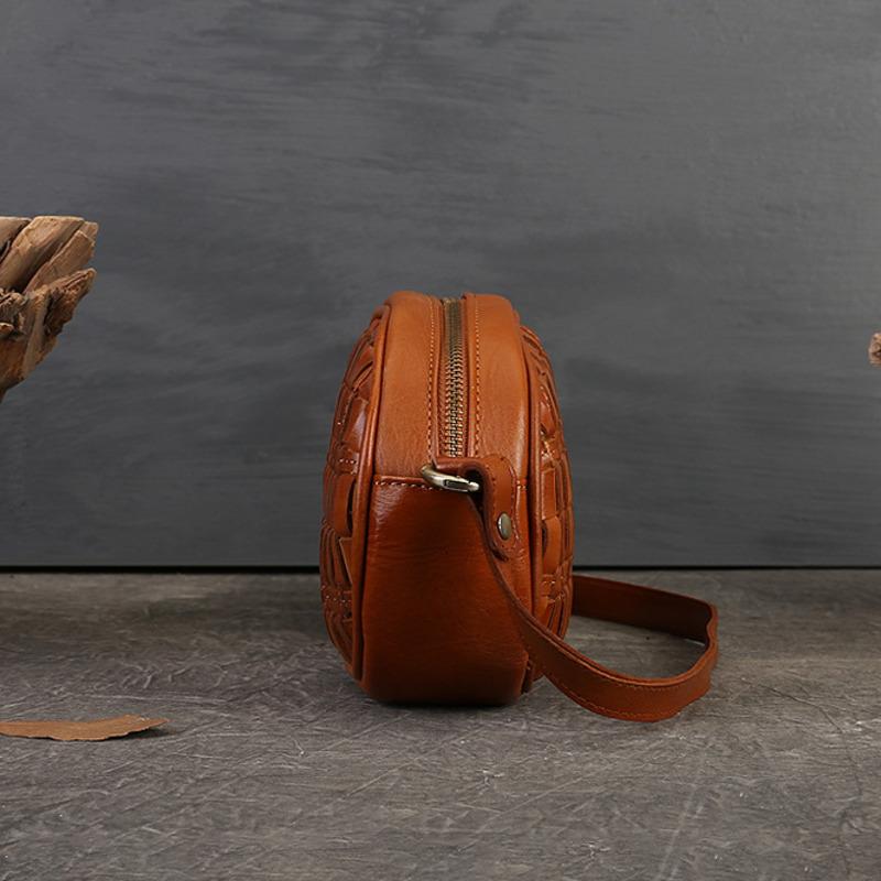 Stilvolle kleine Design Strick Damen Schultertasche Vintage Leder Umhängetasche Damen Leder Alles