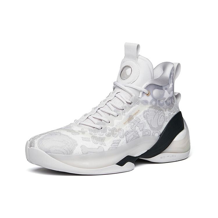 Anta KT7 Thompson Rocco Cushioning Support High-Top Basketball Shoes Men Sneaker Gray White 112141101-5