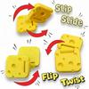 Pocket Sized Cheese Slider Fidget Toy Smooth Flip Spin Portable Adult Stress Relief Toy for Office Travel