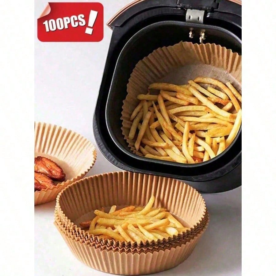 

100pcs Paper Air Fryer Liners, Non-Stick Baking Paper, Compatible With Most Air Fryers Air Fryer Kitchen Air Fryer Liners Air United States