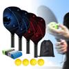 Pickleball Paddles Set of 4 with Carrying Bag Poplar Wood Rackets