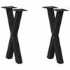 VidaXL Coffee Table Legs In X-Shape, 2 Pieces, Black, 28 X (42-43) Cm, Steel 4012888