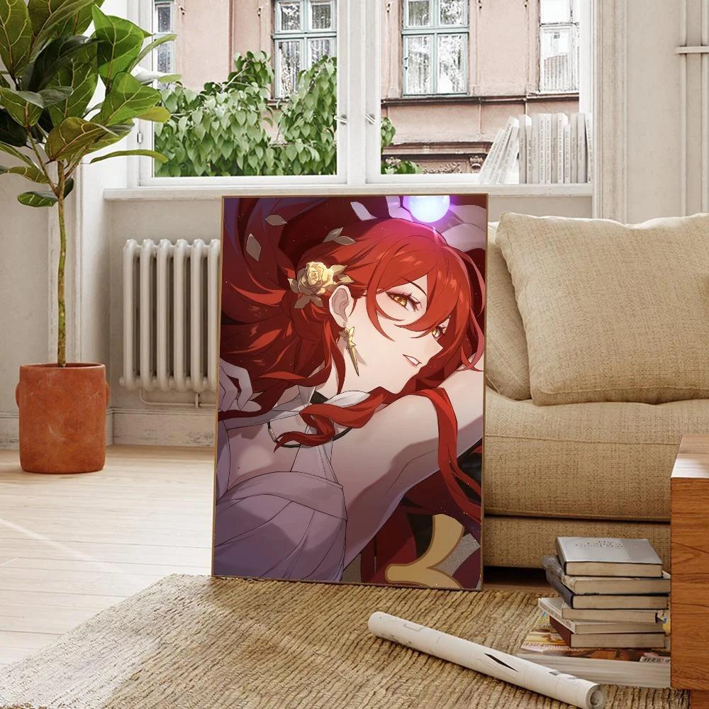 Honkai Star Rail Himeko Anime Girl Game Poster Home Living Room Bedroom Bar Restaurant Cafe Art Painting Decor