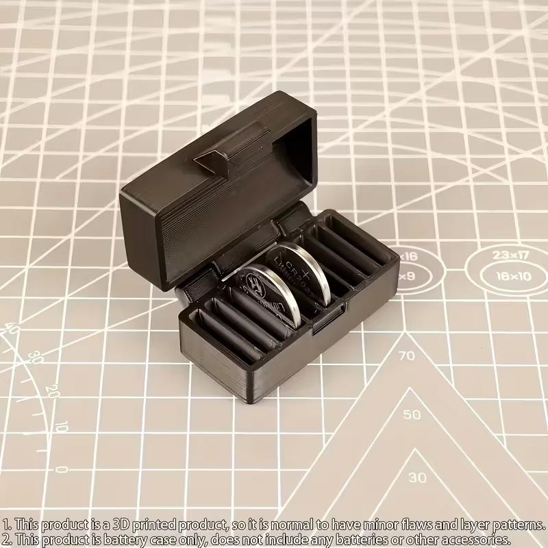10-Hole CR2032 Button Battery Holder With 10 Drawer Slots - Portable Storage Box For Small Batteries, Prevents Loss