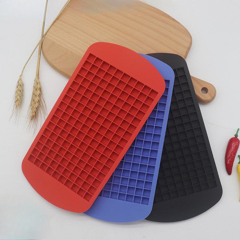 160 Mřížková mini silikonová miska na led Kostky ledu Skládací forma na led Lamač ledu Mřížka na led Malá čtvercová forma Výrobník ledu Silikonová forma