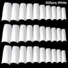 100/500pcs Transparent False Nail Tips Clear White UV Gel Fake Nails Extension 10 Sizes for Home DIY Nail Salon Manicure