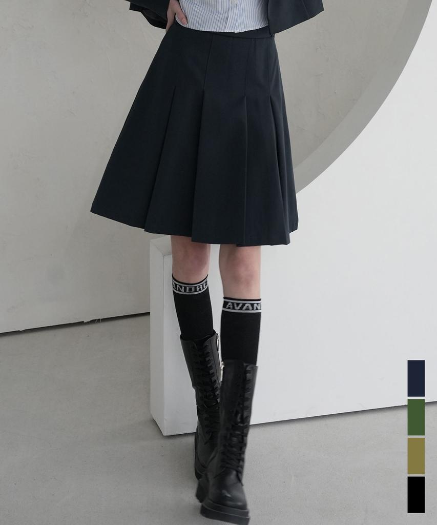Urban Dress Alexis Belt Pleats Skirt - 4Col