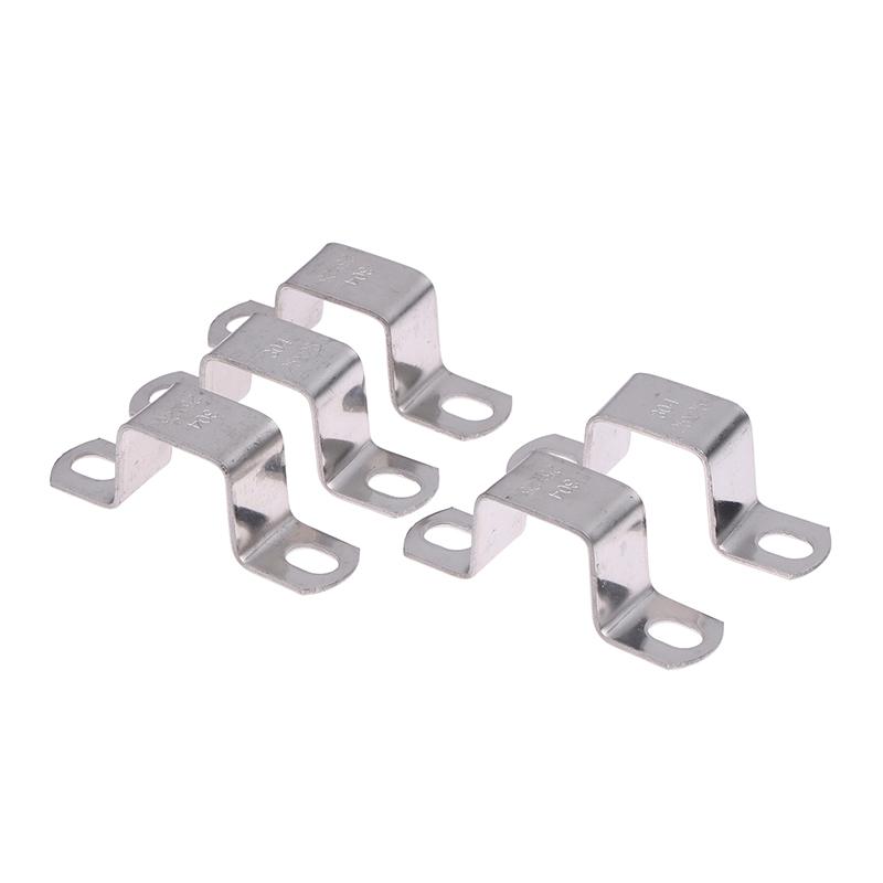 5Pcs Thickened U-Shaped 304 Stainless Steel Horseback Tube Saddle Clip Buckle Throat Hoop Ohm Tube Card Pipe Fixing Clamps