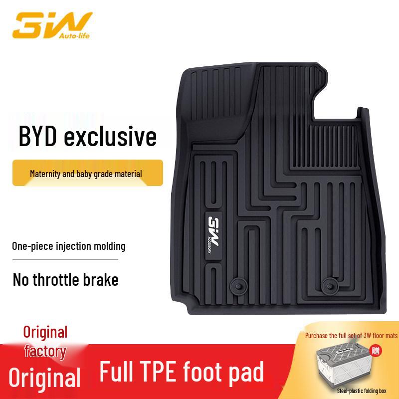 3W All-TPE Floor Mats for BYD Han EV, Han DM-i, Qin EV DM-i, Tang EV, Song Plus, Yuan PL