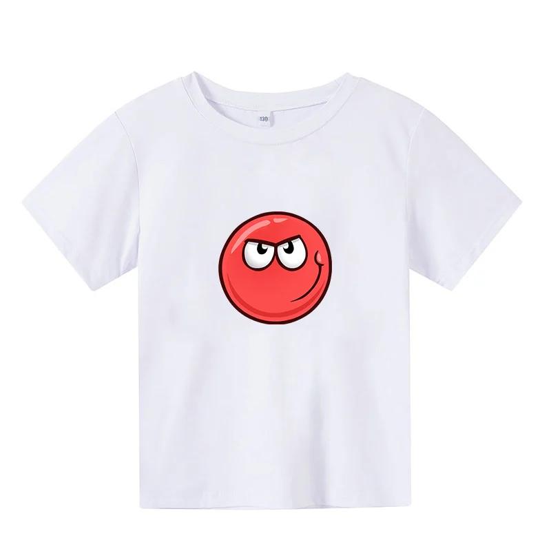 

2025 Детская Милая Одежда С Принтом RED BALL 2RD, Детская Летняя Модная Футболка, Футболки с Мультяшными Персонажами, Повседневные Топы С Коротким Рукавом Для Девочек 140 оранжевый