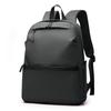 Plecak Męski 14 Calowy Duża Pojemność Podróżny Wypoczynkowy Jednolity Kolor Pu Plecak na Komputer Moda Męska i Damska Torba Szkolna dla Studentów