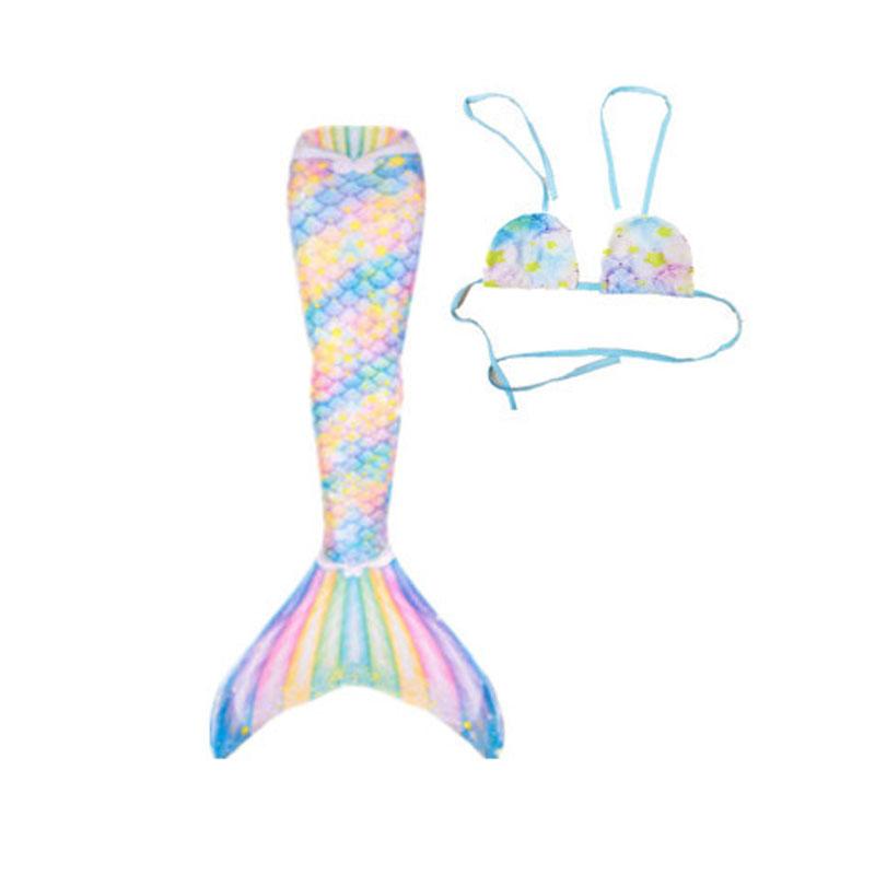 

Детский хвост русалки Детский купальник Купальник для малыша Одежда для выступлений для девочки(без флиппера) 120