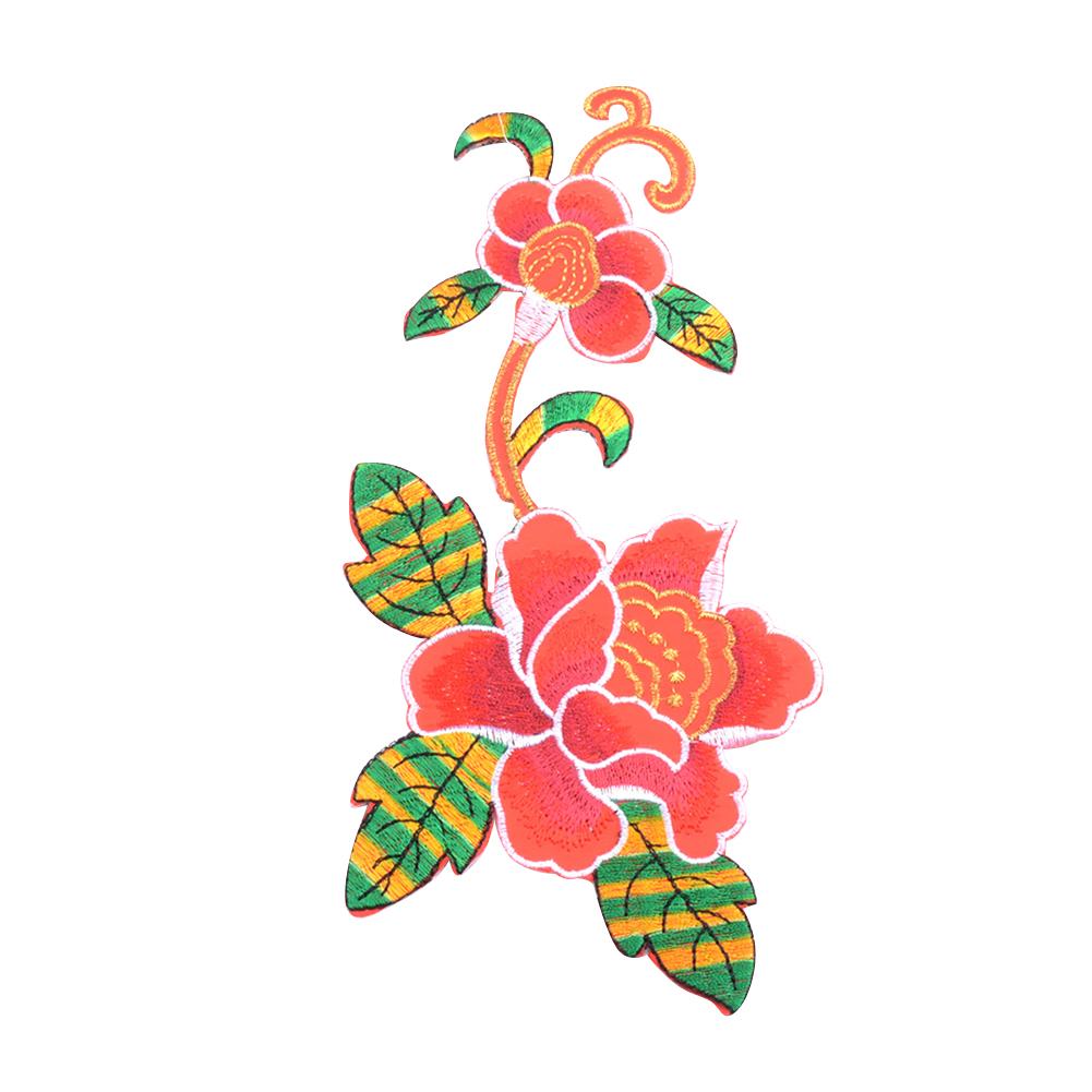 

Flower Cloth Sticker Embroidered Patch Decor Applique Craft Clothing Accessories (Red)