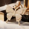Keychain Pendant Sparkling Rhinestones Butterfly Shape Zinc Alloy Keychain Pendant with Lobster Clasp Backpack Accessory