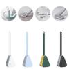 Toilet Brush Wall-Mounted Soft Rubber Long-Handled Silicone Toilet Brush Toilet Holder Bathroom Accessories