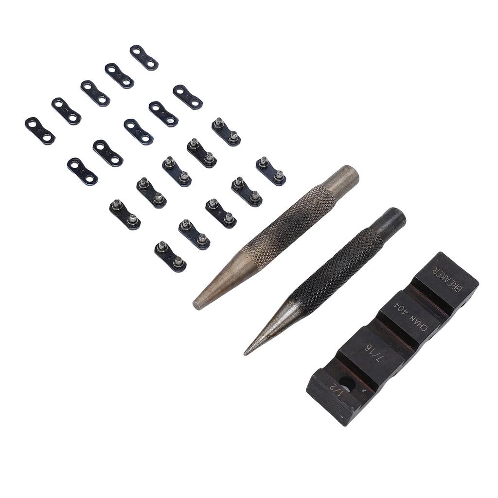 Portable Chainsaw Breaker Kit Chain Anvil and Punch Tool 10 Link Repair Preset Straps Compatible with 1 4 3 8 Inch 325