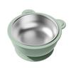 304 Stainless Steel Baby Feeding Bowl Easy to Clean Heat Resistant Kids Tableware Silicone Suction Base Divided Design