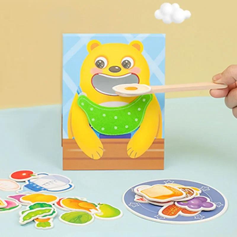 

Latest Montessori Parent-Child Interaction Play House Simulation Feeding Game Early Childhood Education Fine Motor Educational Toys