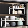Retractable Kitchen Spices Storage Racks Home Multifunctional Tabletop Seasoning Holders Cupboard Sundries Organize Metal Shelf