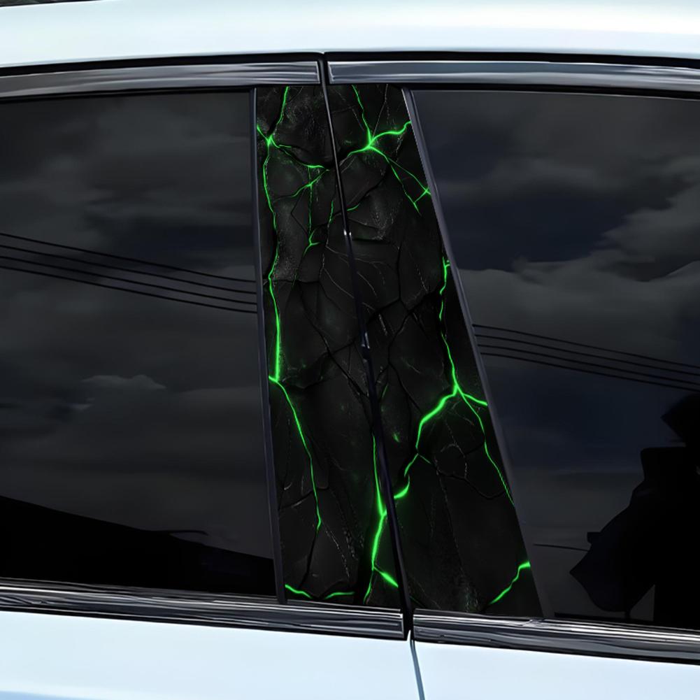 Ideal For Car Enthusiasts 3D Car Decal Car Door Pillar Easy Installation Waterproof Sticker Fashionable Car Decoration