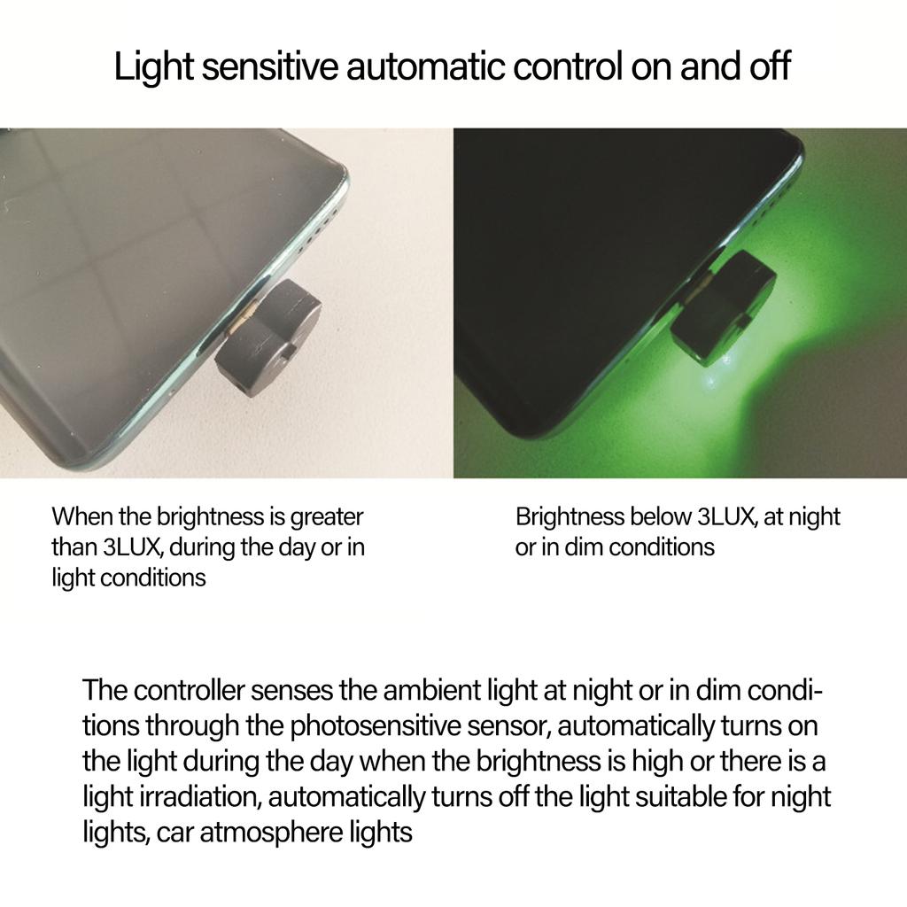 High Brightness LED Night Light & Ambient Lamp USB A Type C Powered Soft Light Suitable For Bedroom Desk Children's Room